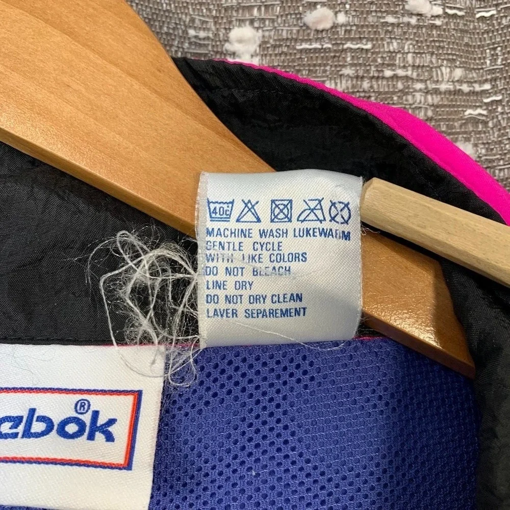 Vintage Reebok Retro Windbreaker Nylon Tracksuit 90s Colorblock Women's Medium‎
